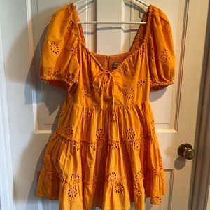 zara orange dress